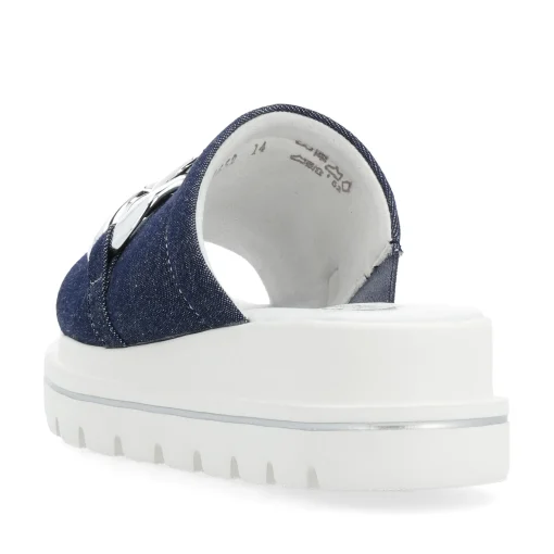 Rieker Damen Pantoletten denim