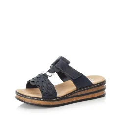 Rieker Damen Pantoletten dunkelblau