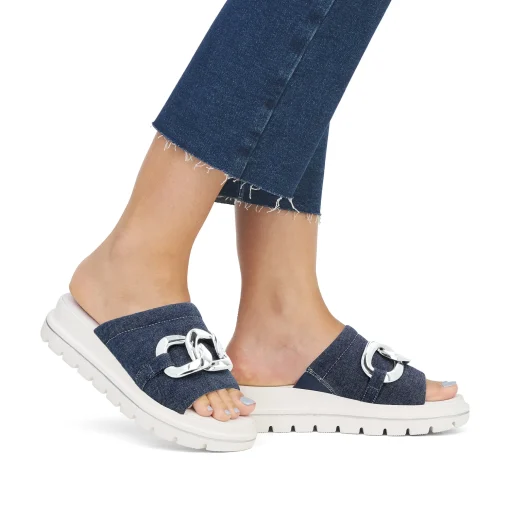Rieker Damen Pantoletten denim