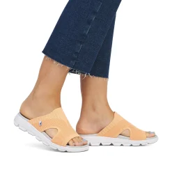 Rieker Damen Pantoletten neon orange