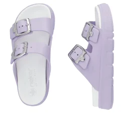 Rieker Damen Pantoletten fliederfaben