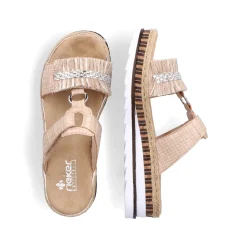 Rieker Damen Pantoletten cremebeige