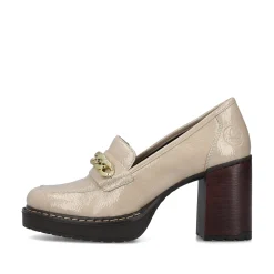 Rieker Damen Pumps cremebeige-schwarz