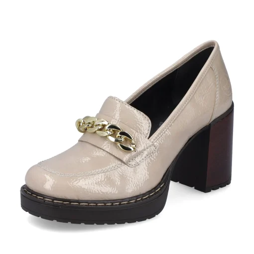 Rieker Damen Pumps cremebeige-schwarz