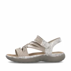 Rieker Damen Riemchensandalen cremebeige