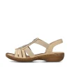 Rieker Damen Riemchensandalen hellbraun