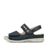 Rieker Damen Riemchensandalen stahlblau
