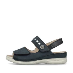 Rieker Damen Riemchensandalen stahlblau