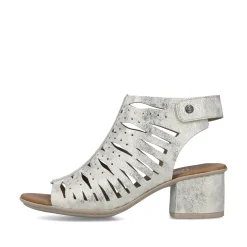 Rieker Damen Riemchensandaletten silber-metallic