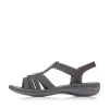 Rieker Damen Riemchensandalen nachtschwarz