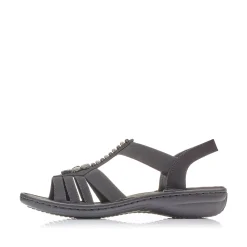 Rieker Damen Riemchensandalen nachtschwarz