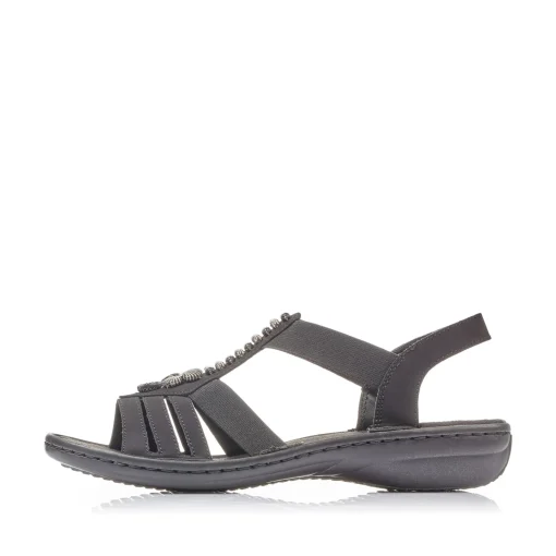 Rieker Damen Riemchensandalen nachtschwarz