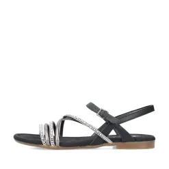 Rieker Damen Riemchensandalen tiefschwarz