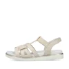 Rieker Damen Riemchensandalen perlweiß