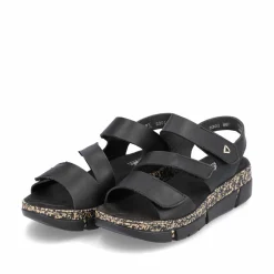 Rieker Damen Riemchensandalen asphaltschwarz