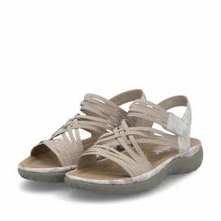 Rieker Damen Riemchensandalen cremebeige