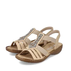 Rieker Damen Riemchensandalen hellbraun