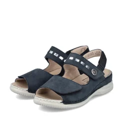 Rieker Damen Riemchensandalen stahlblau