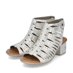 Rieker Damen Riemchensandaletten silber-metallic
