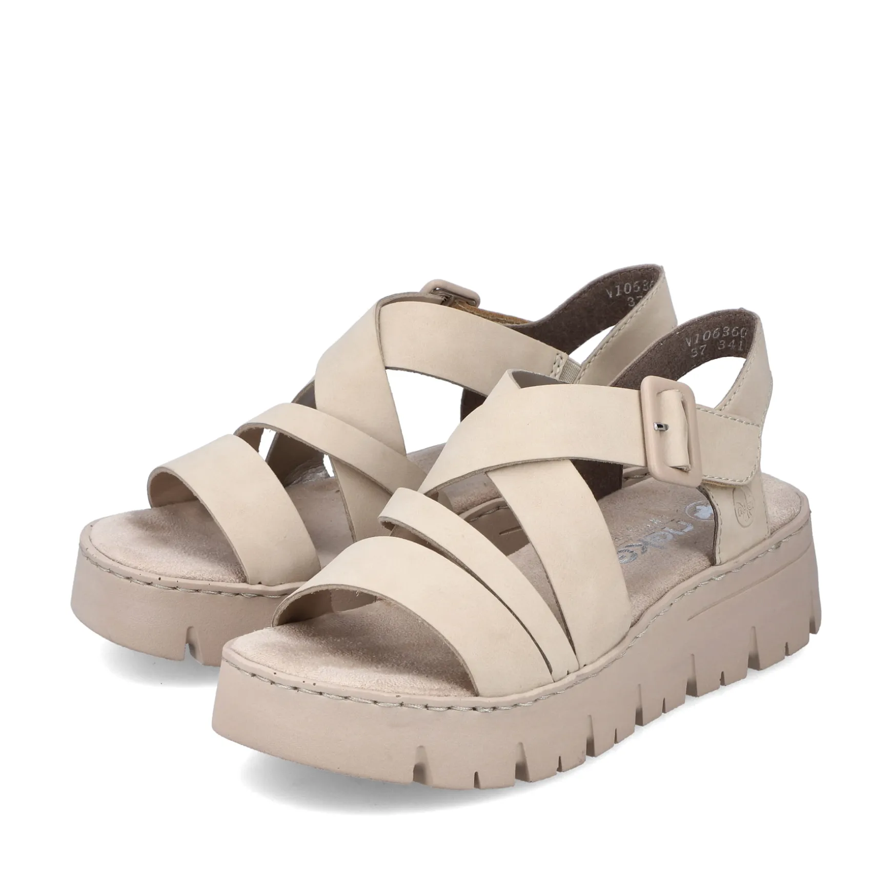 Rieker Damen Riemchensandalen hellbeige