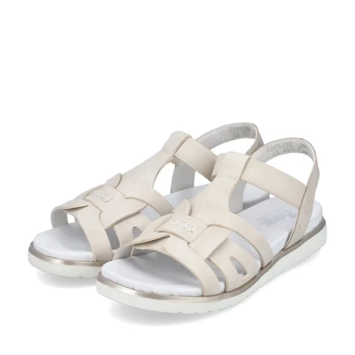 Rieker Damen Riemchensandalen perlweiß