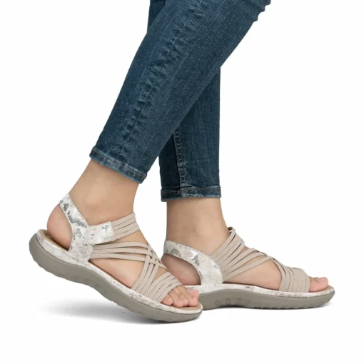 Rieker Damen Riemchensandalen cremebeige