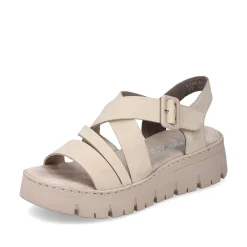 Rieker Damen Riemchensandalen hellbeige