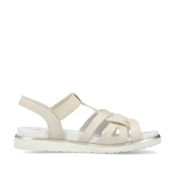 Rieker Damen Riemchensandalen perlweiß