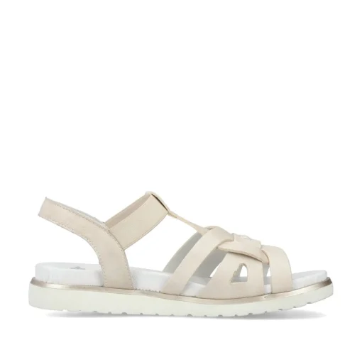 Rieker Damen Riemchensandalen perlweiß