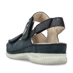 Rieker Damen Riemchensandalen stahlblau