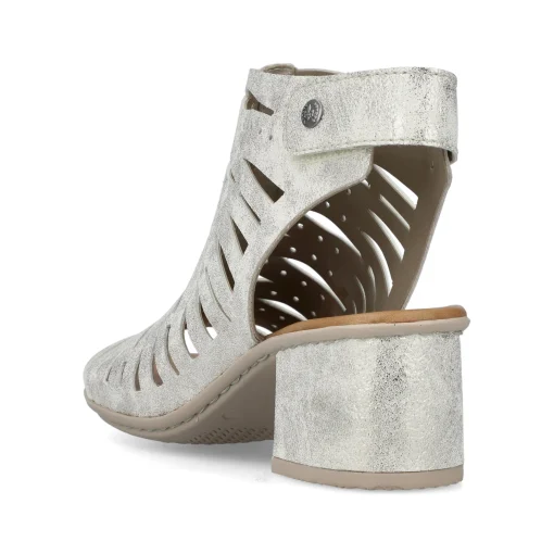 Rieker Damen Riemchensandaletten silber-metallic