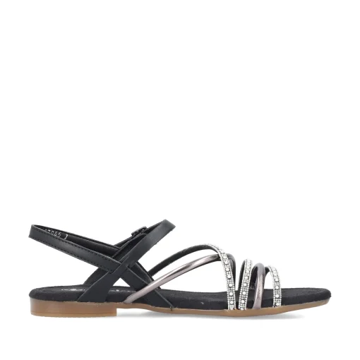 Rieker Damen Riemchensandalen tiefschwarz