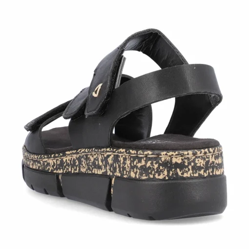 Rieker Damen Riemchensandalen asphaltschwarz