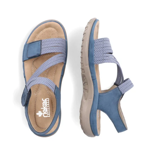 Rieker Damen Riemchensandalen himmelblau