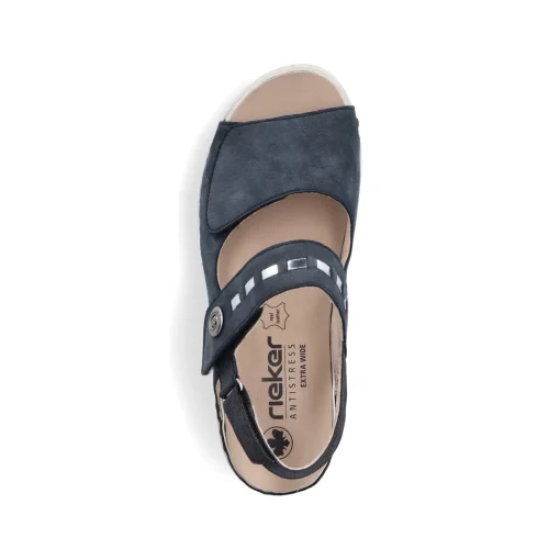 Rieker Damen Riemchensandalen stahlblau