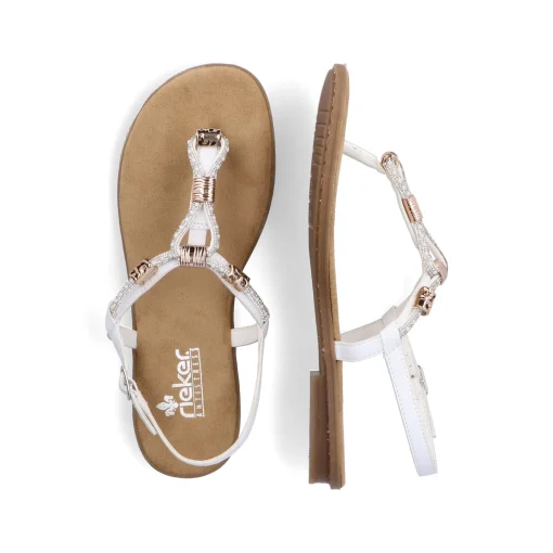 Rieker Damen Riemchensandalen kristallweiß