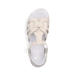 Rieker Damen Riemchensandalen perlweiß