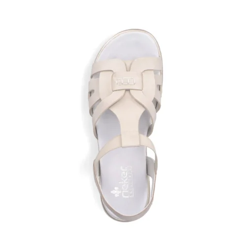 Rieker Damen Riemchensandalen perlweiß