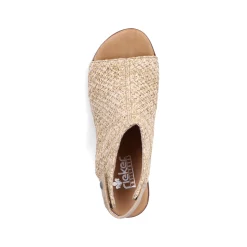 Rieker Damen Riemchensandaletten sandbeige
