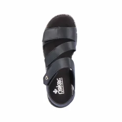 Rieker Damen Riemchensandalen asphaltschwarz