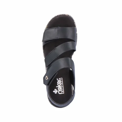 Rieker Damen Riemchensandalen asphaltschwarz