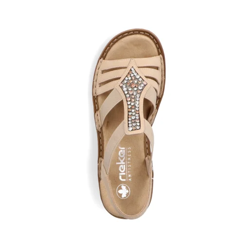 Rieker Damen Riemchensandalen hellbraun