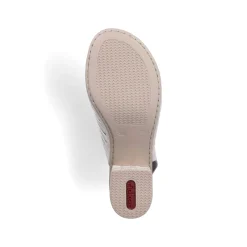 Rieker Damen Riemchensandaletten silber-metallic