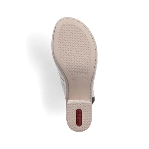 Rieker Damen Riemchensandaletten silber-metallic