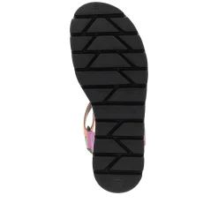 Rieker Damen Riemchensandalen black-green-pink-orange