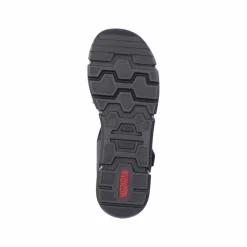 Rieker Damen Riemchensandalen asphaltschwarz