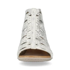 Rieker Damen Riemchensandaletten silber-metallic