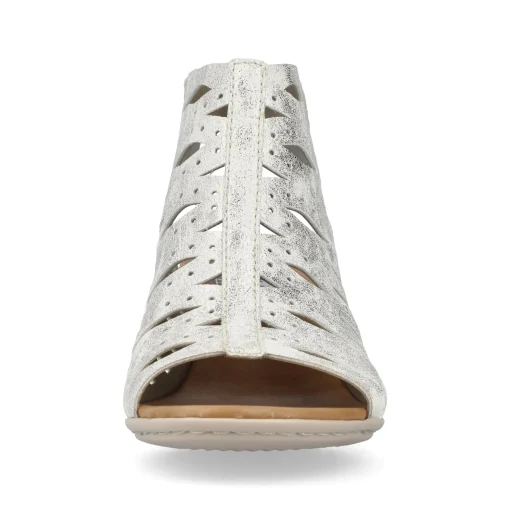 Rieker Damen Riemchensandaletten silber-metallic