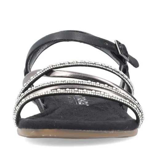 Rieker Damen Riemchensandalen tiefschwarz