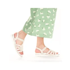 Rieker Damen Riemchensandalen perlweiß